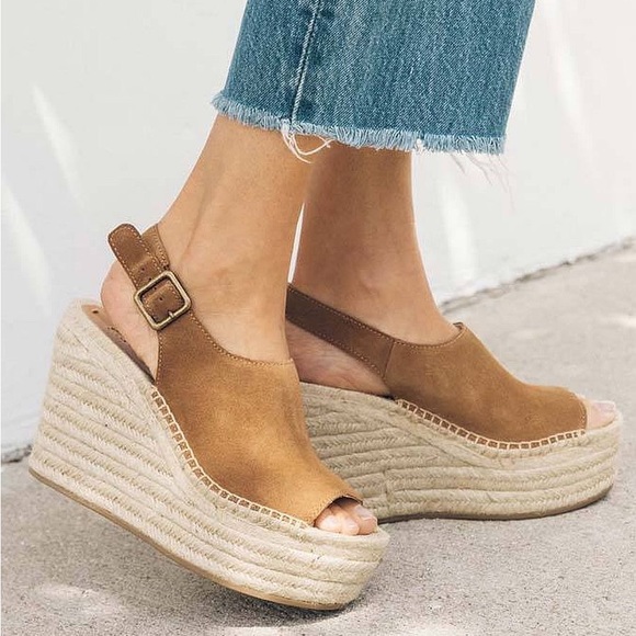 Soludos Sevilla suede ankle strap platform Wedges